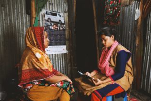 Opens popup gallery with A BLAST paralegal conducts a mediation follow-up at a female client's residence